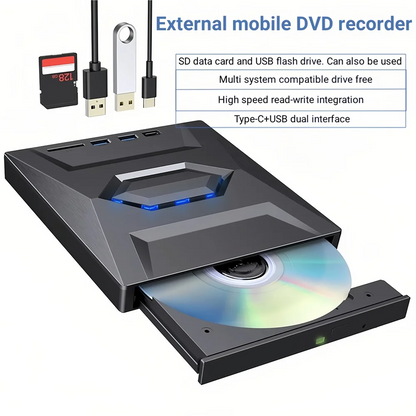 External CD DVD Drive USB 3.0 Writer Burner Player for PC Laptop Windows 11 10
