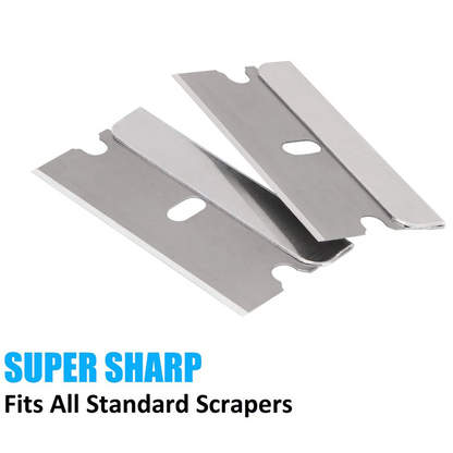 100 PCS Razor Blades Single Edge Extra Sharp Heat Treated Safety Knife Scrapers