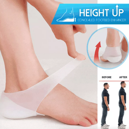 Concealed Footbed Enhancers Invisible Height Increase Silicone Insoles Pads USA