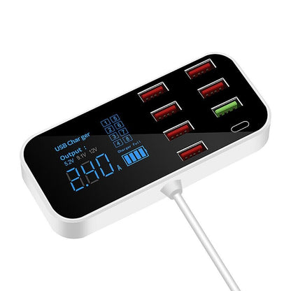 Multi USB 8-Port Fast Desktop Hub Wall Charger Charging Station Quick Charge 3.0