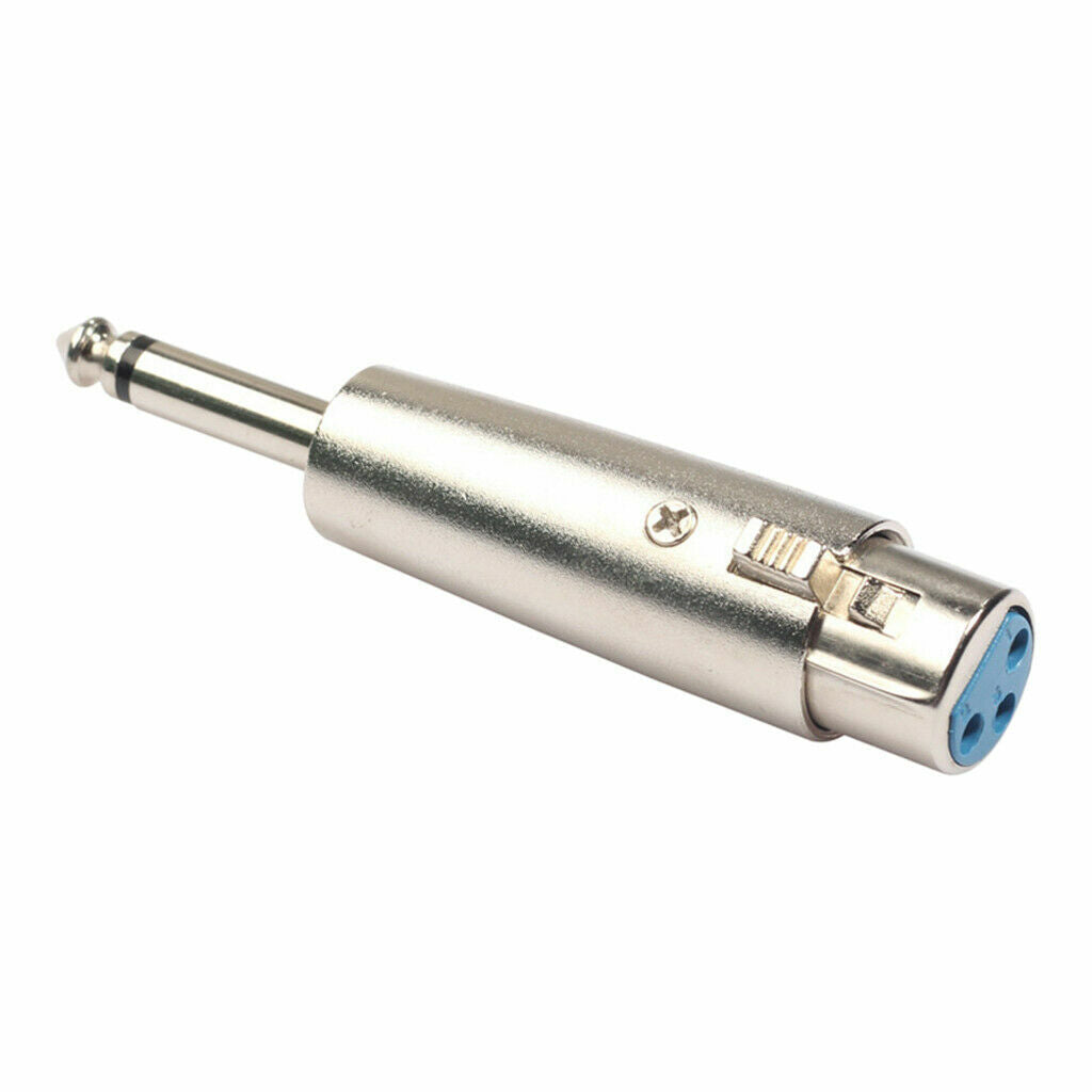 3PIN XLR Female To 1/4" 6.35mm Mono Male Plug Audio Cable Microphone Mic Adapter