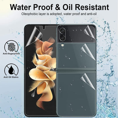 For Samsung Galaxy Z Flip 3 5G Soft Hydrogel Screen Protector Film/HD Lens Cover