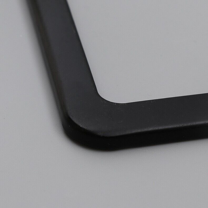 2x High Quality Stainless Steel Metal License Plate Frame Tag Cover Black New US
