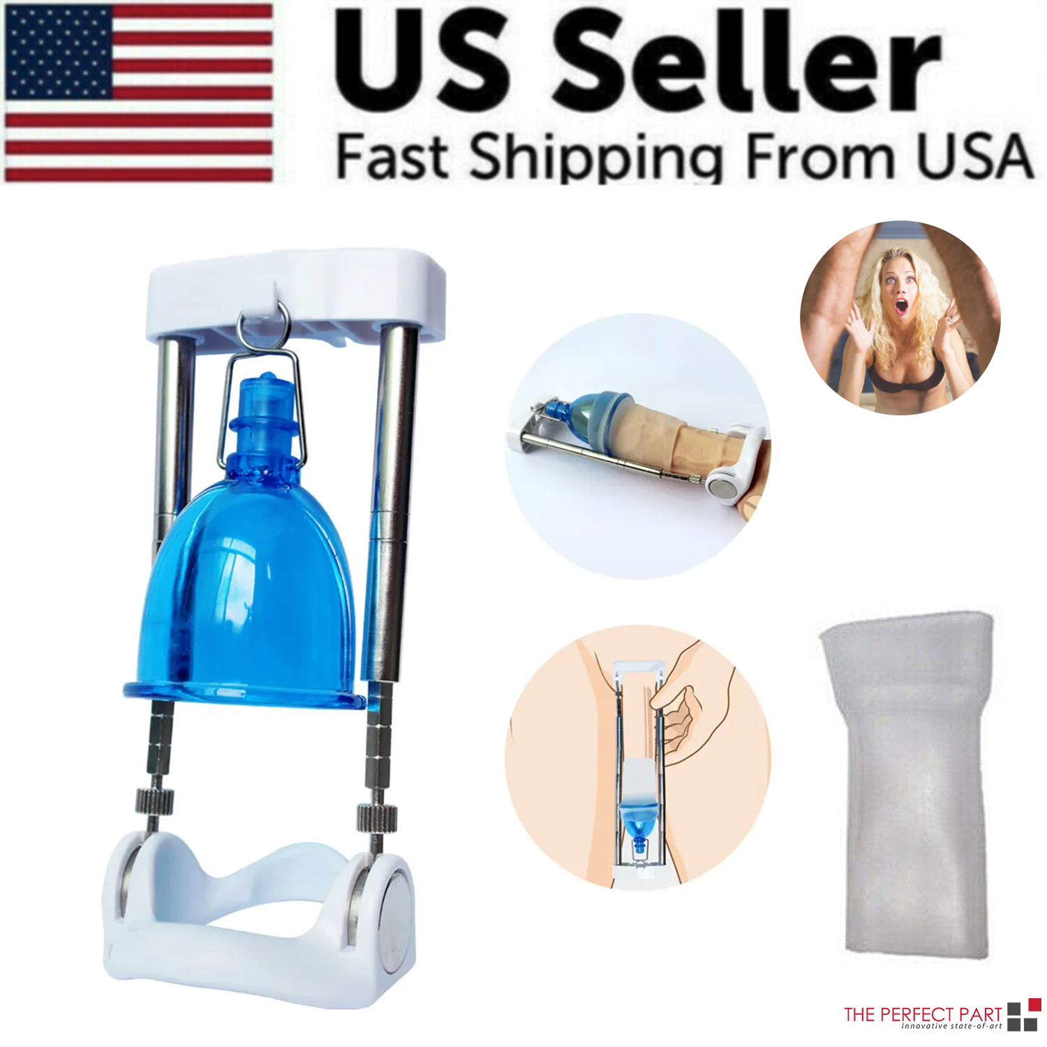 Super Penis Enlargement Extender Vacuum Stretcher Pump Hanger Bigger Enhancement