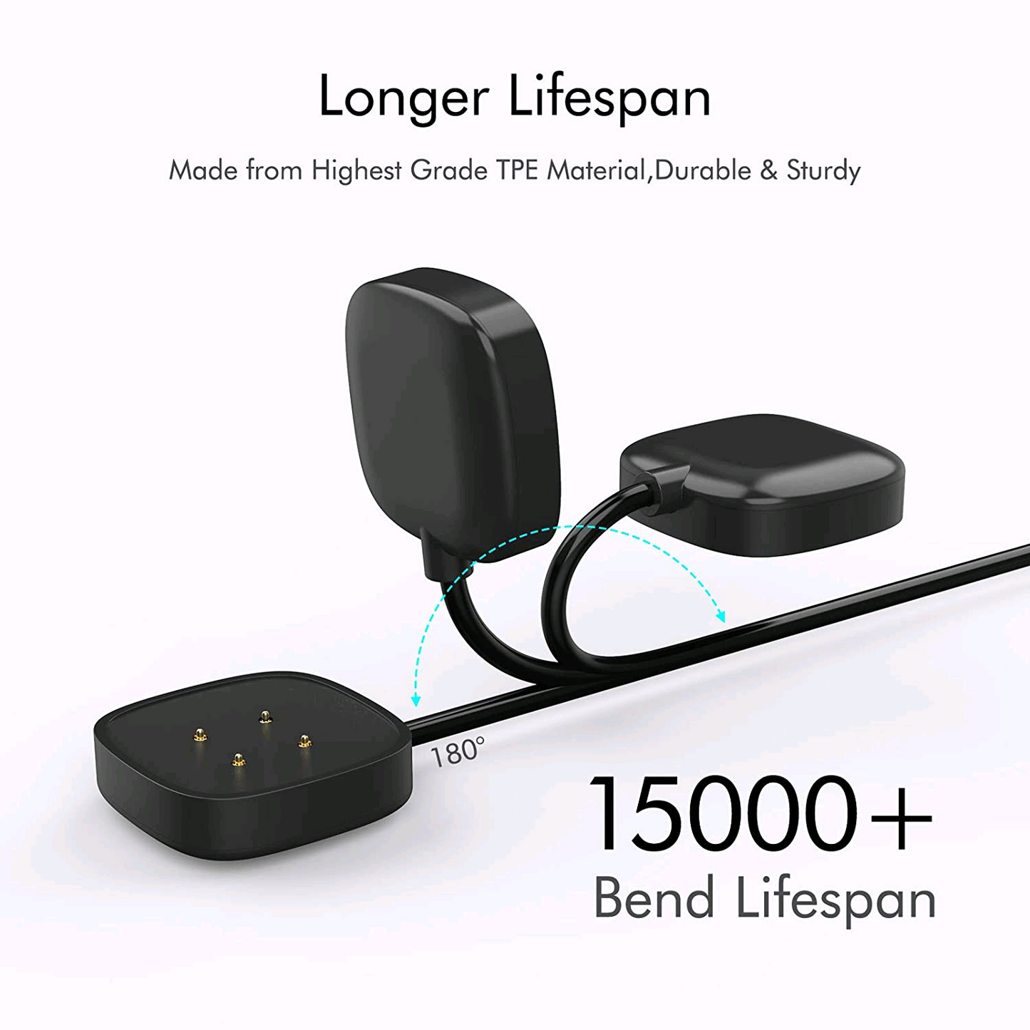 Wireless Charger For Fitbit Sense Versa 3 4 Watch USB Fast Charging Dock Cable