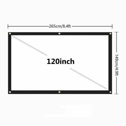 Portable Foldable Projector Screen 16:9 HD Outdoor Home Cinema Theater 3D Movie