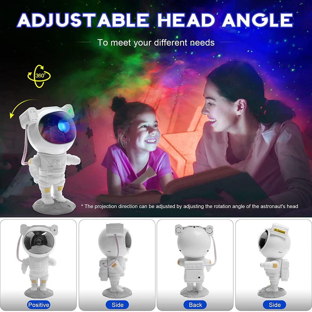 Astronaut Projector Galaxy Starry Sky Night Light Ocean Star LED Lamp Remote 