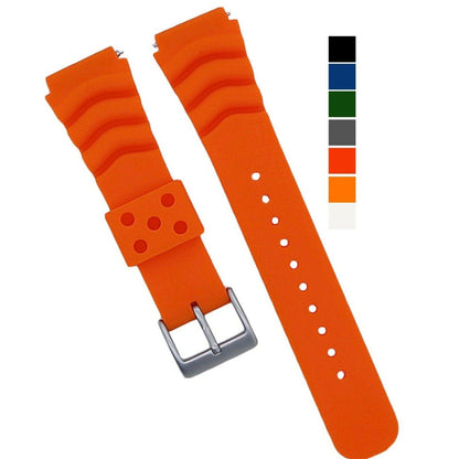 18mm 20mm 22mm Soft Silicone Watch Band Divers Replacement Strap Quick Release