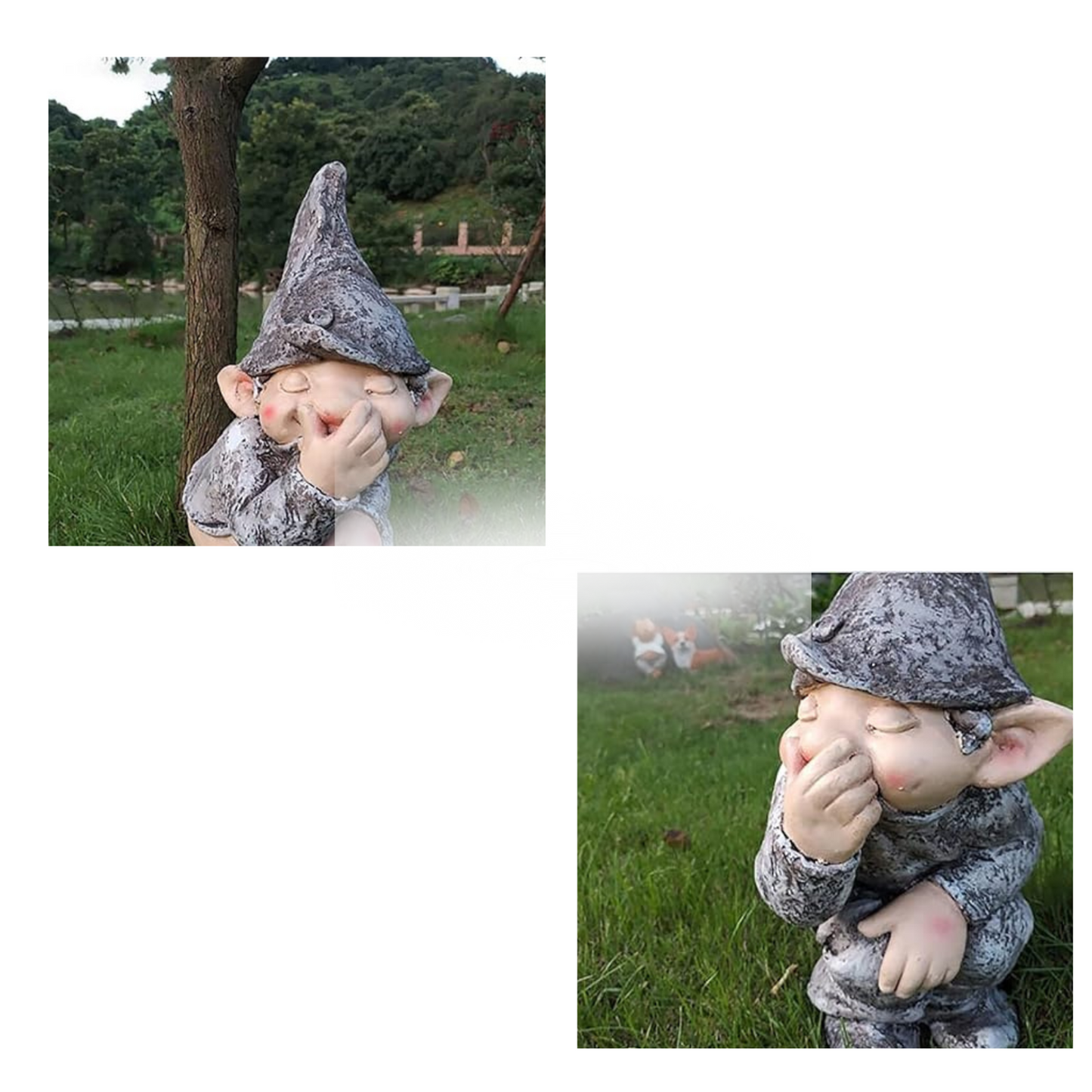 Pooping Naughty Gnome Miniature Statue Funny Resin Dwarf Home Garden Ornament US