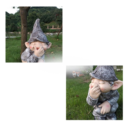 Pooping Naughty Gnome Miniature Statue Funny Resin Dwarf Home Garden Ornament US