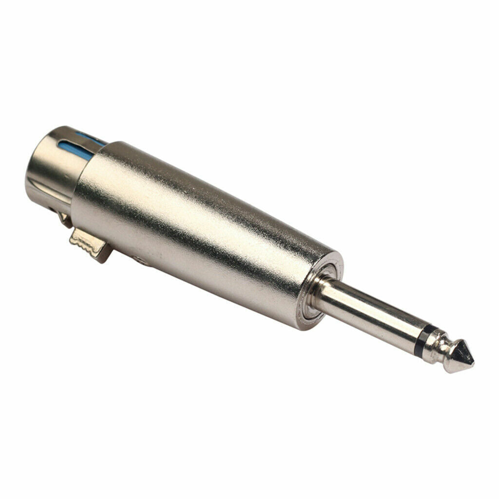 3PIN XLR Female To 1/4" 6.35mm Mono Male Plug Audio Cable Microphone Mic Adapter