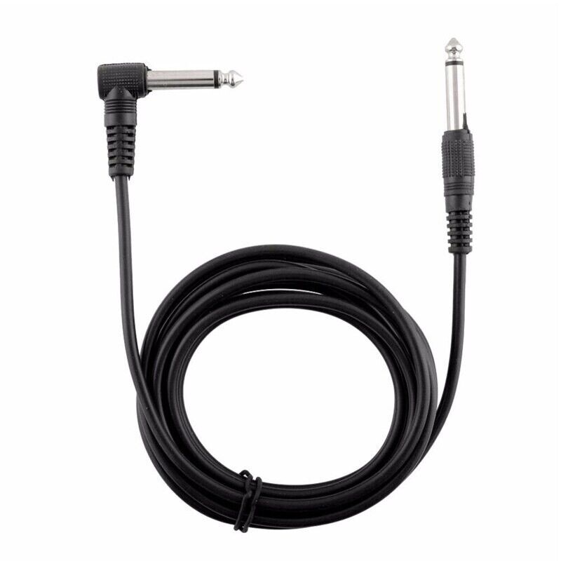 2 PACK 10FT Electric Patch Cord Guitar Amplifier Amp Cable Right Angle 90 Degree