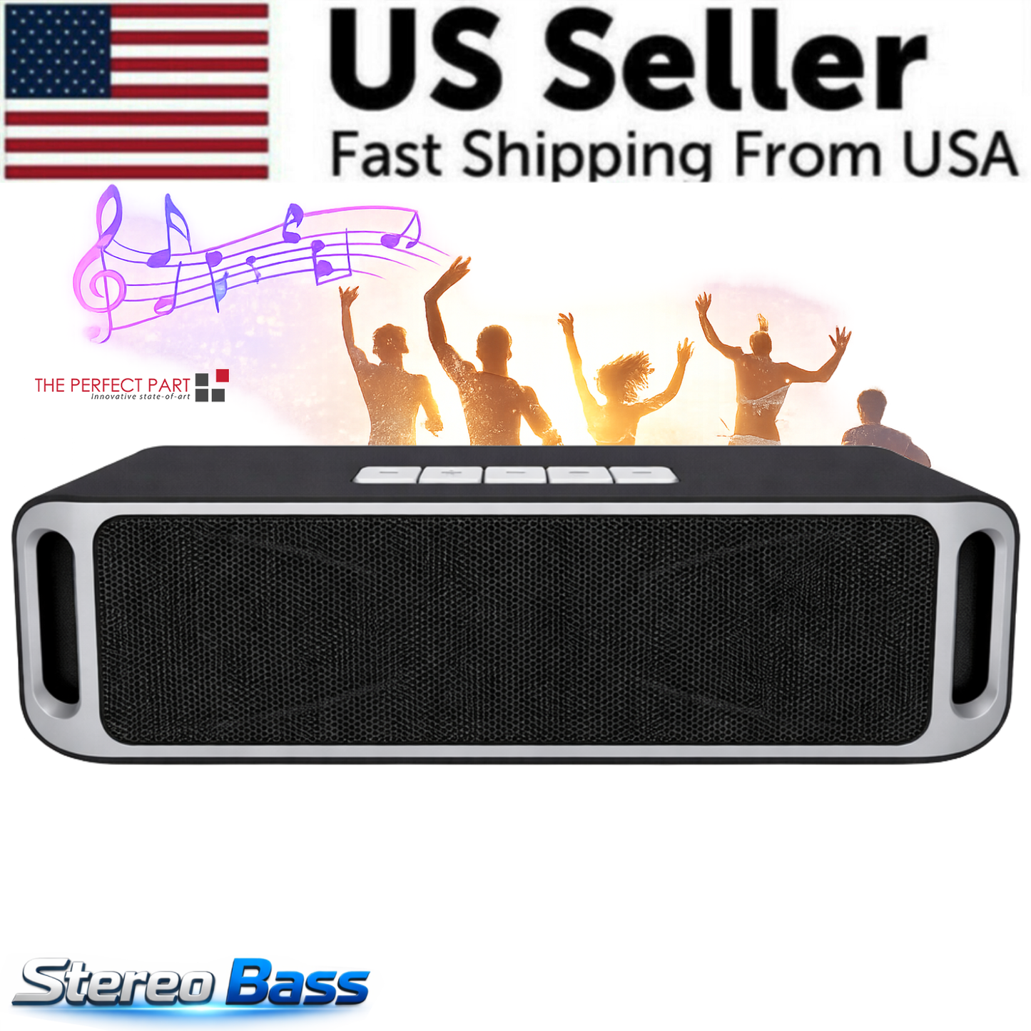 Bluetooth Speaker Wireless Waterproof Outdoor Stereo Bass USB/TF/FM Radio LOUD
