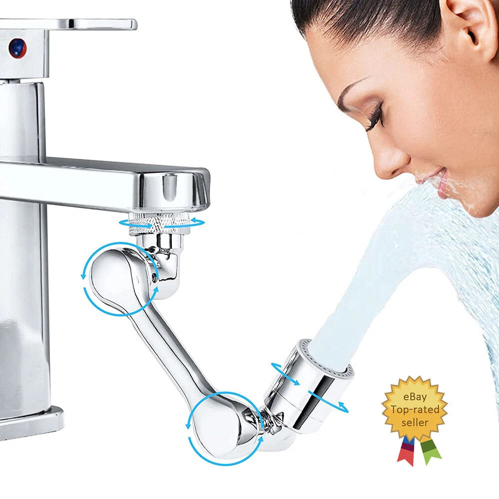 2 Pack Universal 1080° Swivel Robotic Arm Swivel Extension Abs Faucet Aerator