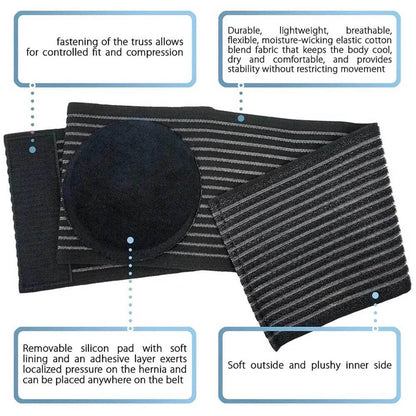 Umbilical Hernia Belt for Men and Women Abdominal Support Binder with Compress