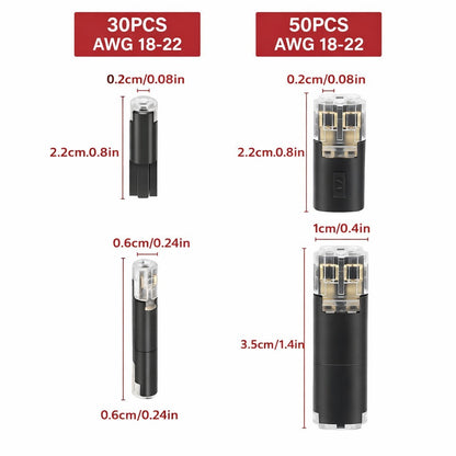 80 PCS Plug-In Quick Wire Connectors, Reusable Clamp Terminal Blocks for Cables