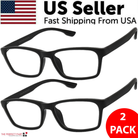 2 PACK  Reading Glasses Mens Womens Reading Glasses Square Frame Readers Unisex