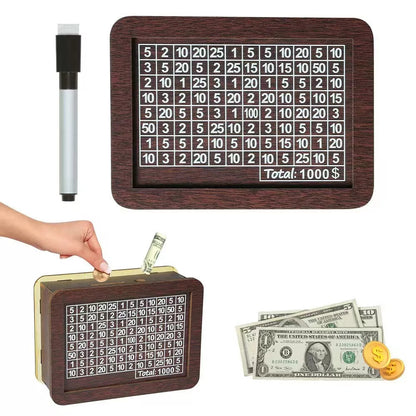 Cash Vault Wooden Savings Box Wooden Cash Saver Money Saving Box With Countdown