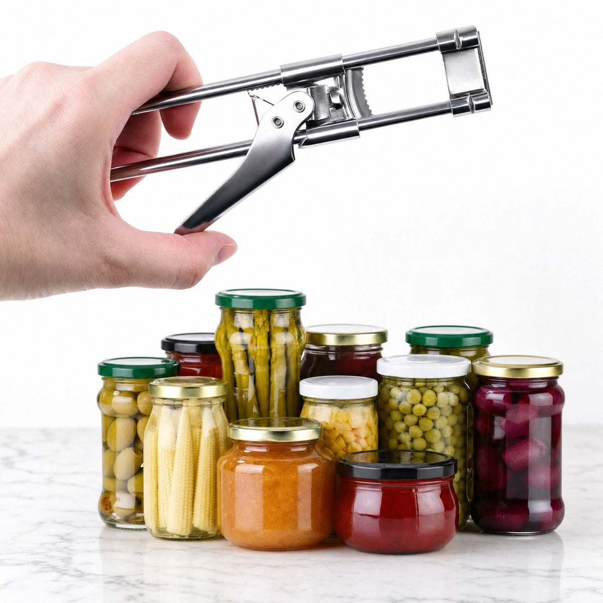 Jar Opener for Seniors Adjustable Stainless Steel Arthritis Jar & Bottle Opener