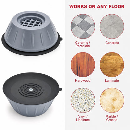8PCS Anti Vibration Rubber Feet Washing Machine Mats Support Anti-Slip Base Pads