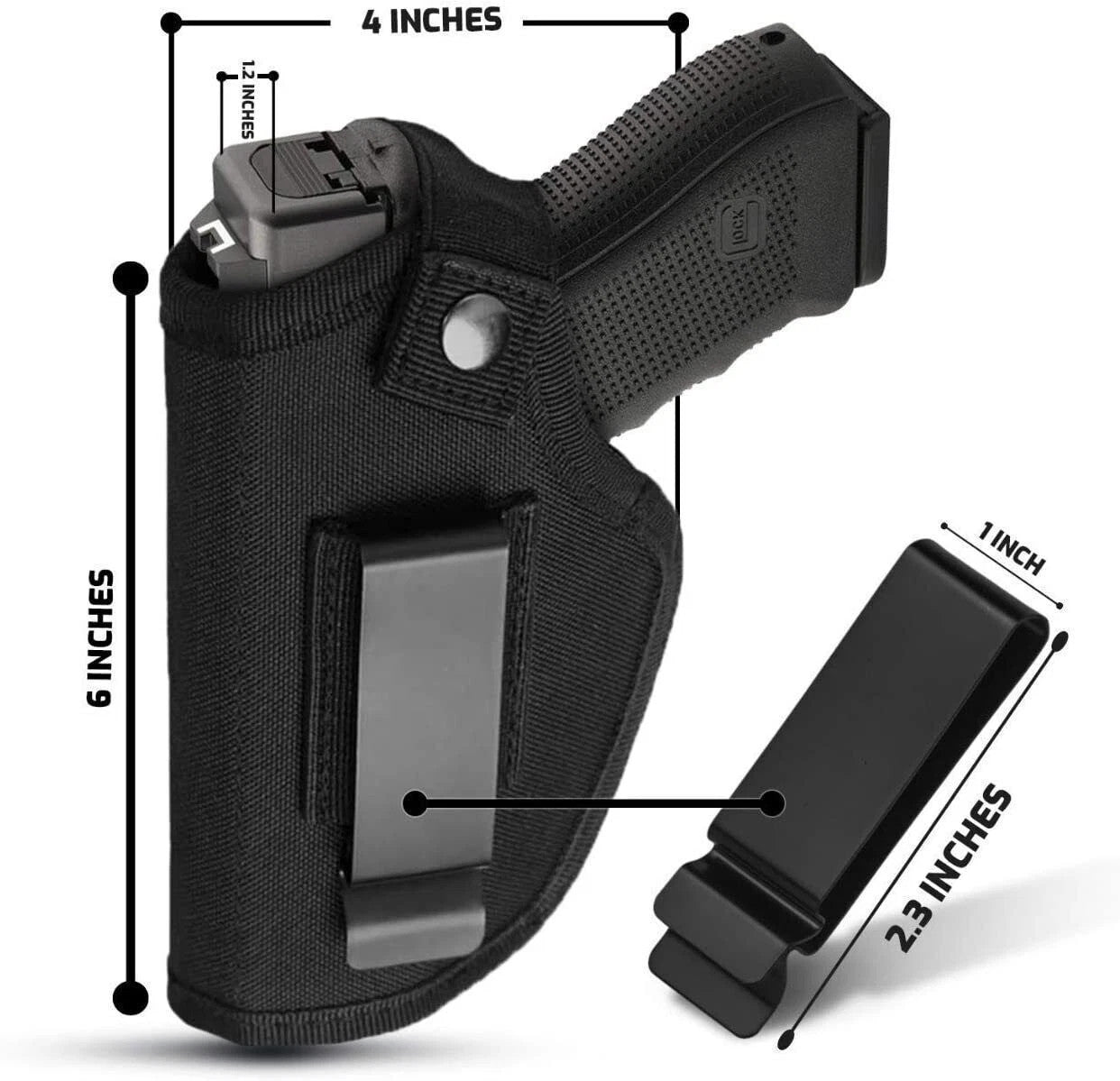 Gun Holster Tactical Concealed Carry Left Right Hand Pistol IWB OWB Universal