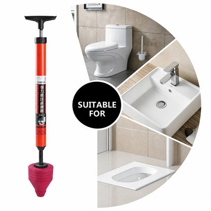 Heavy Duty High Pressure Toilet Unblock Plunger Clog Drain Buster Vacuum Pump US