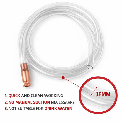 Deluxe Siphon Hose Pump Self Priming Jiggler Shaker Transfer Fuel Water Oil Gas