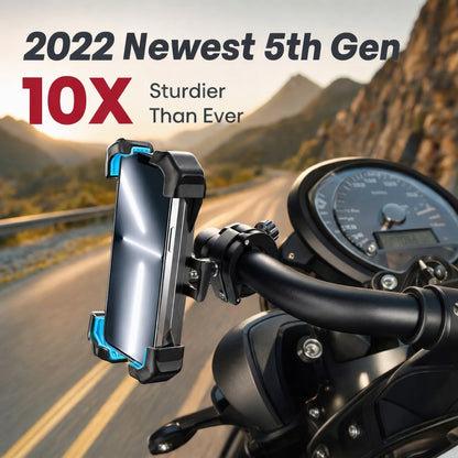 Motorcycle Phone Mount Auto Lock 100MPH Military Anti-Shake Bike Phone Holder US
