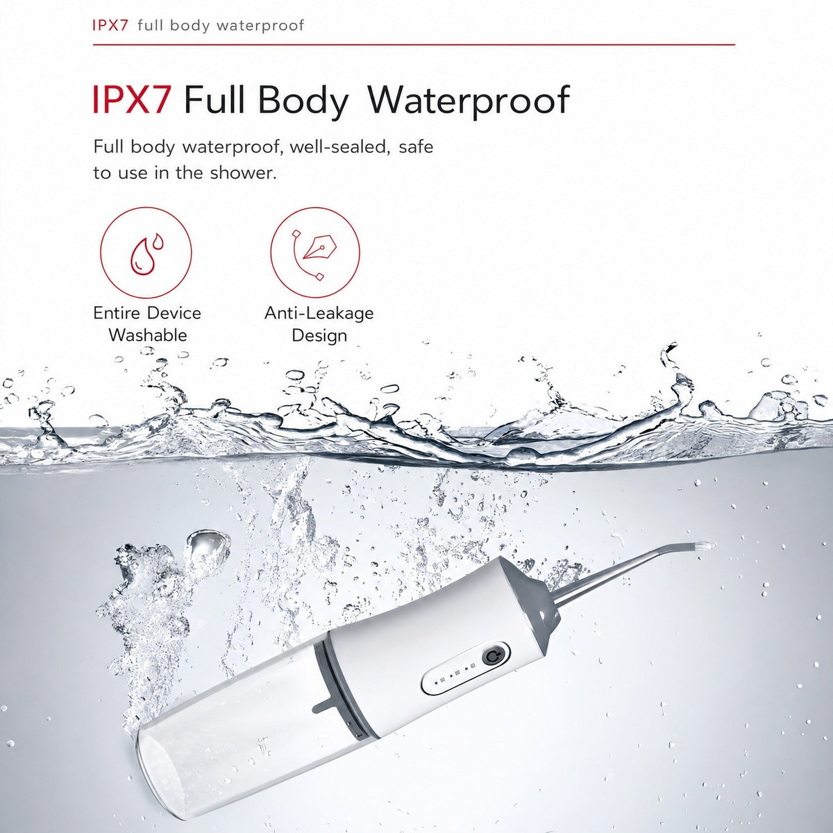 Deluxe Water Flosser Water Pick Cordless Oral Irrigator Dental Teeth Cleaner