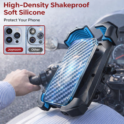 Motorcycle Phone Mount Auto Lock 100MPH Military Anti-Shake Bike Phone Holder US