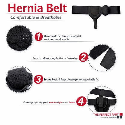 Inguinal Hernia Belt Men Post Surgery Support Truss Groin Adjustable Straps Band