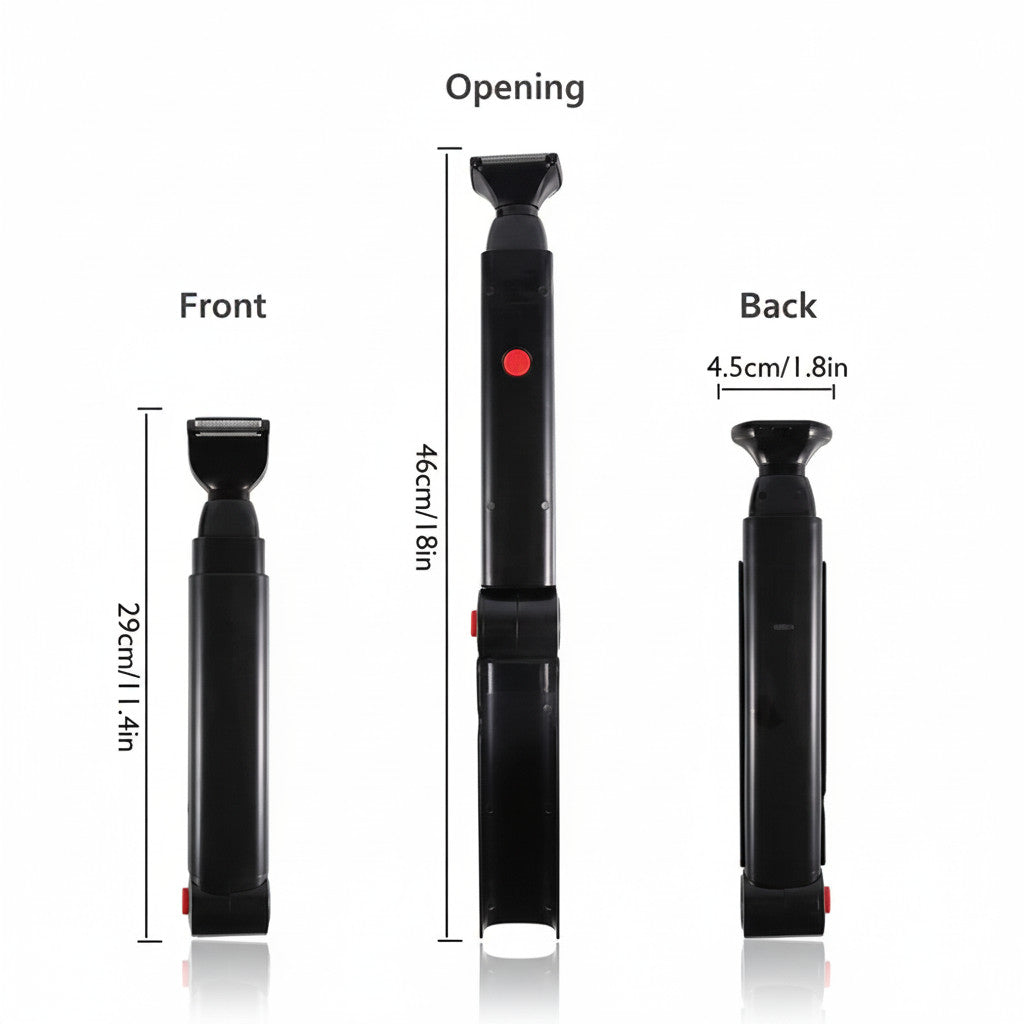 Long Handle Electric Back Shaver For Men Body Hair Removal Razor USB Recharge US