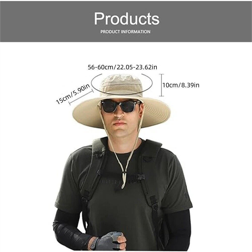 Solar & USB Powered Fan Outdoor Fishing Hat Sunscreen Sun Hat With Dual Fan New