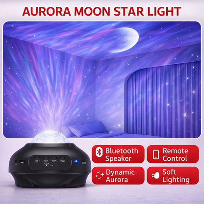 Aurora Projector Galaxy Star Night Light LED Lamp for Bedroom Ceiling Decor