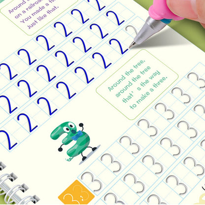 16Pcs Grooved Magic Practice Copybook Set Boys Girls Handwriting Book Practice