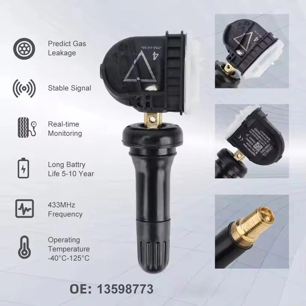 4 PACK Tire Pressure Monitor Sensor For GM Buick Chevy GMC TPMS 433MHz 13598773