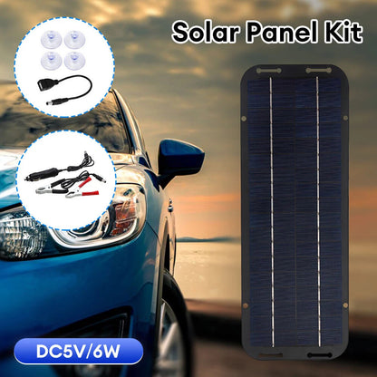 30W Solar Panel 12V Trickle Charger Battery Charger Kit Maintainer Boat Car RV