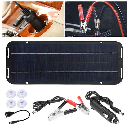 30W Solar Panel 12V Trickle Charger Battery Charger Kit Maintainer Boat Car RV