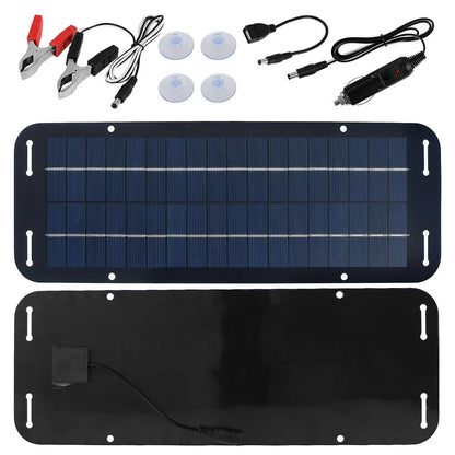 30W Solar Panel 12V Trickle Charger Battery Charger Kit Maintainer Boat Car RV