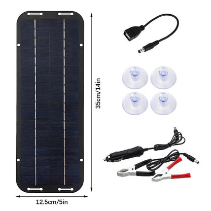 30W Solar Panel 12V Trickle Charger Battery Charger Kit Maintainer Boat Car RV