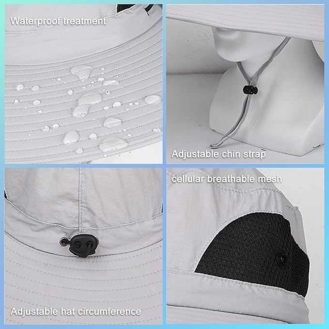 Solar & USB Powered Fan Outdoor Fishing Hat Sunscreen Sun Hat With Dual Fan New