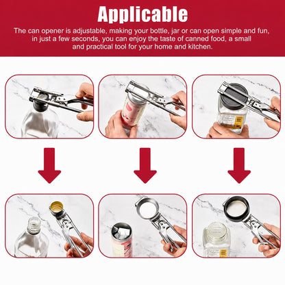Jar Opener for Seniors Adjustable Stainless Steel Arthritis Jar & Bottle Opener