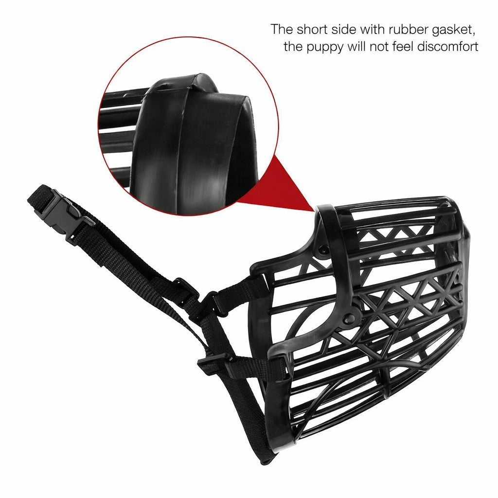 Large Pet Dog Basket Muzzle Mouth Cover Mesh Cage No Barking Biting Chewing USA