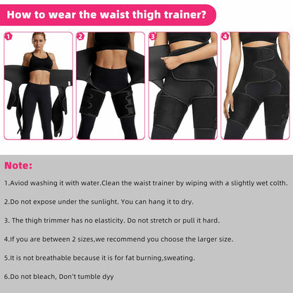 Waist Trainer 3-in-1 Thigh Slimming Body Shaper Trimmer Butt Lifter Shapewear