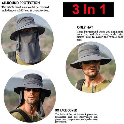 Solar & USB Powered Fan Outdoor Fishing Hat Sunscreen Sun Hat With Dual Fan New