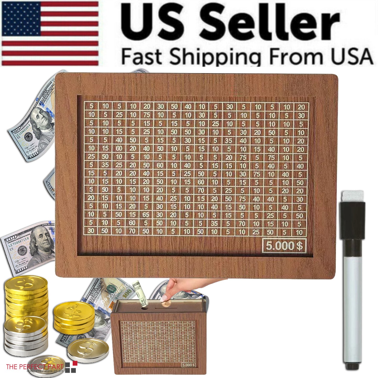 Cash Vault Wooden Savings Box Wooden Cash Saver Money Saving Box With Countdown