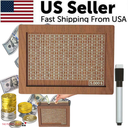 Cash Vault Wooden Savings Box Wooden Cash Saver Money Saving Box With Countdown