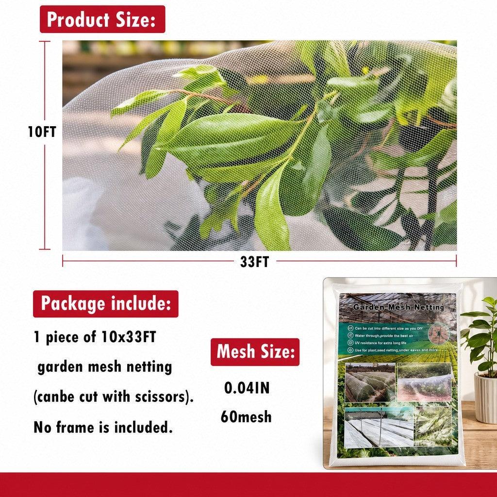 20-50ft Mosquito Garden Bug Insect Netting Barrier Bird Net Plant Protect Mesh
