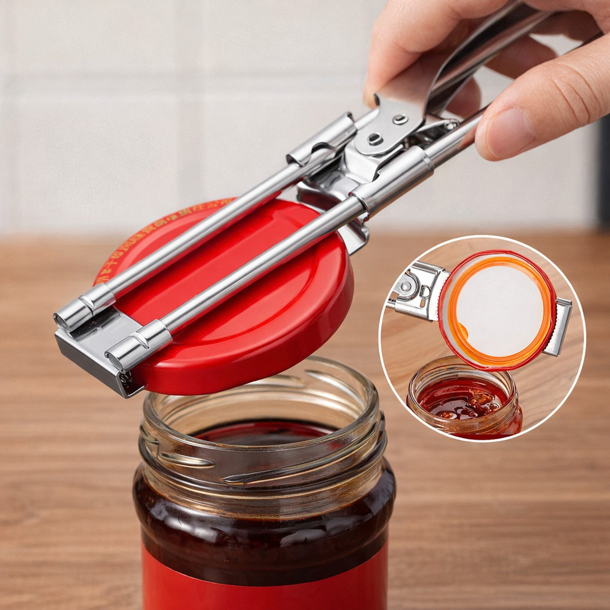 Jar Opener for Seniors Adjustable Stainless Steel Arthritis Jar & Bottle Opener