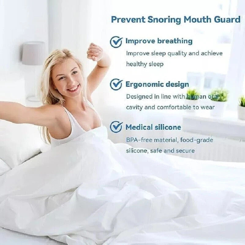 Stop Snoring Mouthpiece Sleep Apnea Guard Bruxism Anti Snore Pure Grind Aid Tray